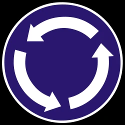 Mandatory direction of the roundabout.
