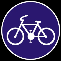 Mandatory path for cyclists.