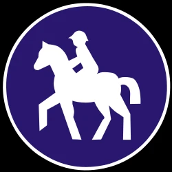 Mandatory path for equestrians.