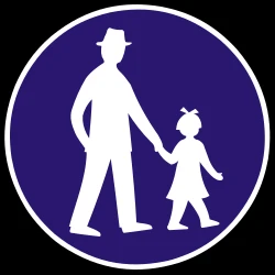 Mandatory path for pedestrians.