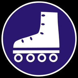 Mandatory path for skaters.