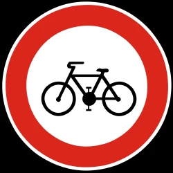 Cyclists prohibited.