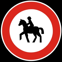 Equestrians prohibited.