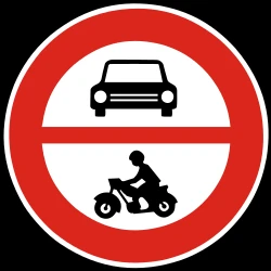 Motorcycles and cars prohibited.