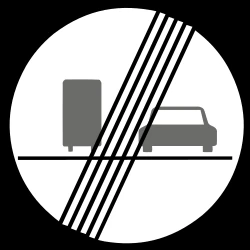End of the overtaking prohibition for trucks.