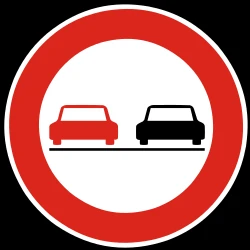 Overtaking prohibited.