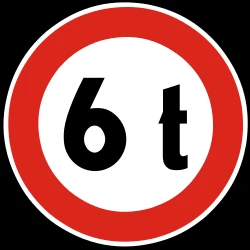 Vehicles heavier than indicated prohibited.