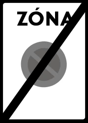 End of the zone where parking is prohibited.