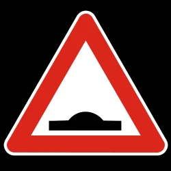Warning for a speed bump.