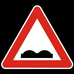 Warning for a bad road surface.