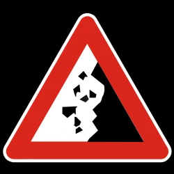 Warning for falling rocks.