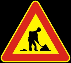 Warning for roadworks.