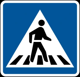 Crossing for pedestrians.