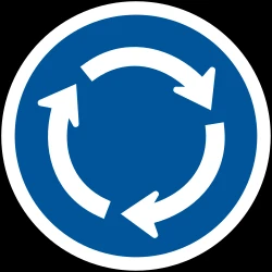 Mandatory direction of the roundabout.