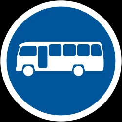 Mandatory lane for buses.
