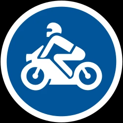 Mandatory path for motorcycles.