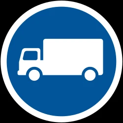 Mandatory lane for trucks.