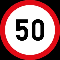 Begin of a speed limit.