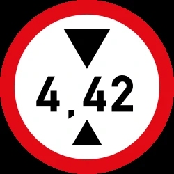 Vehicles higher than indicated prohibited.