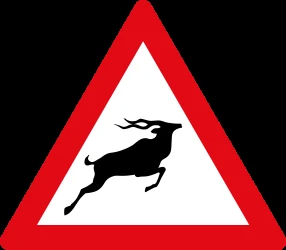 Warning for crossing deer.