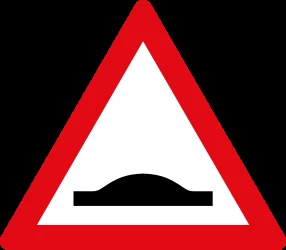 Warning for a speed bump.