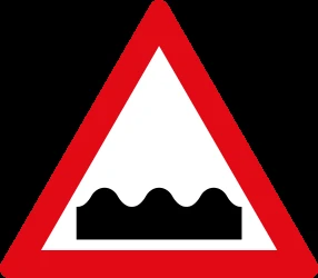 Warning for a bad road surface.
