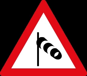 Warning for heavy crosswind.