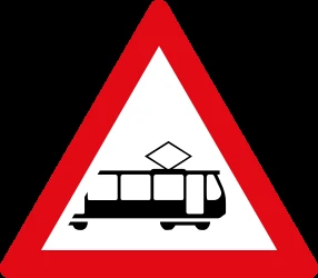 Warning for trams.
