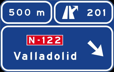 Information about the next exit.