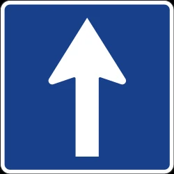 Road with one-way traffic.