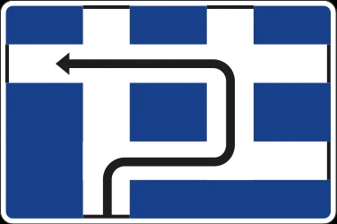 Route to be followed in order to turn left.