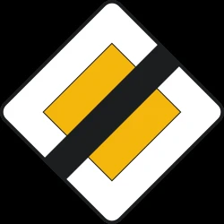 End of the priority road.