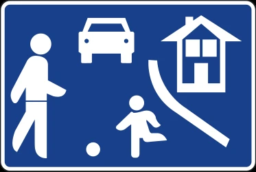 Begin of a residential area.