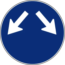 Passing left or right mandatory.