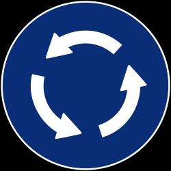 Mandatory direction of the roundabout.