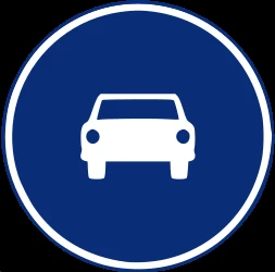 Mandatory lane for cars.