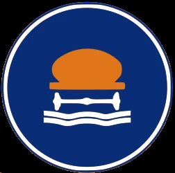 Mandatory lane for vehicles with polluted fluids.