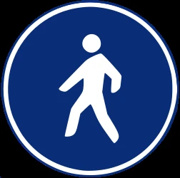 Mandatory path for pedestrians.