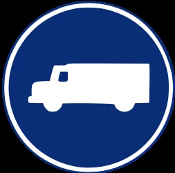 Mandatory lane for trucks.