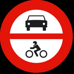Motorcycles and cars prohibited.