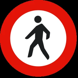 Pedestrians prohibited.