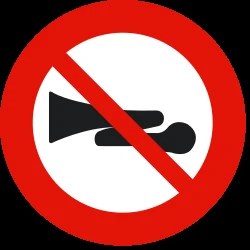 Using the horn prohibited.