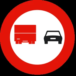Overtaking prohibited for trucks.