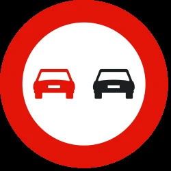 Overtaking prohibited.