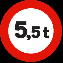 Vehicles heavier than indicated prohibited.