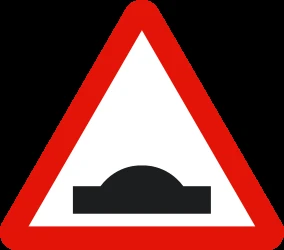 Warning for a speed bump.