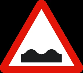 Warning for a bad road surface.