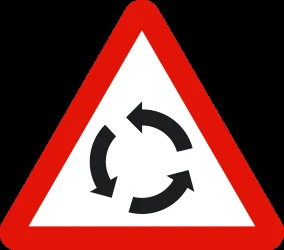 Warning for a roundabout.