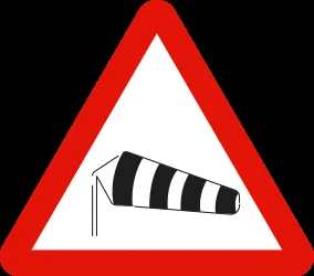 Warning for heavy crosswind.