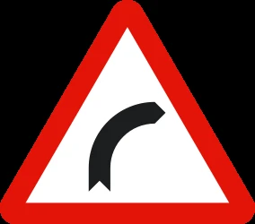 Warning for a curve to the right.